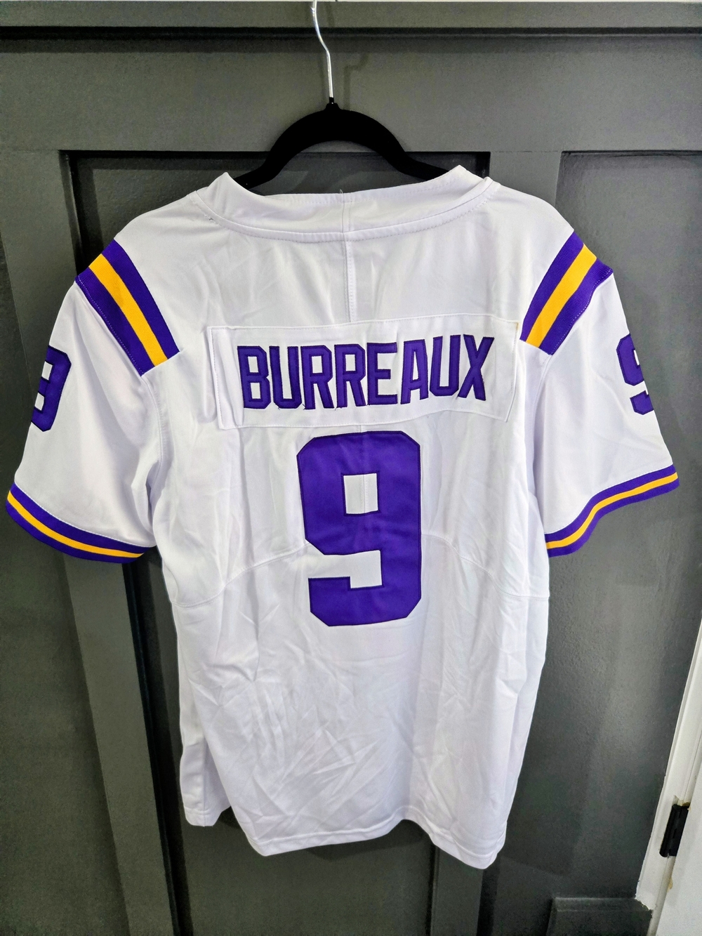 LSU Tigers Joe "Burreaux" #9 Nike Jersey - Size Small, NWT, Purple And Gold